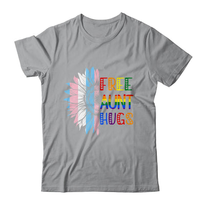 Free Aunt Hugs LGBT LGBTQ Gay Pride Rainbow Sunflower Shirt & Tank Top | teecentury