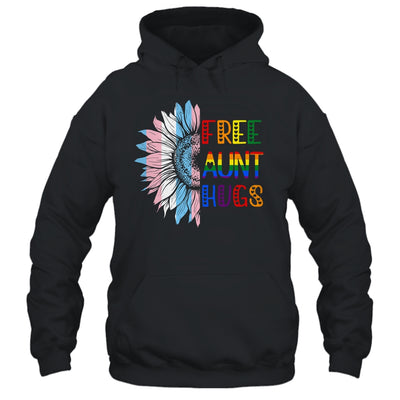 Free Aunt Hugs LGBT LGBTQ Gay Pride Rainbow Sunflower Shirt & Tank Top | teecentury