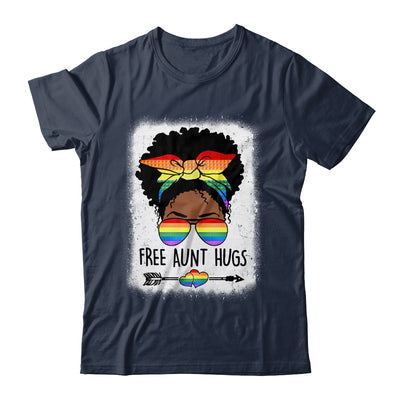 Free Aunt Hugs Messy Bun LGBTQ LGBT Pride Month Black Women Shirt & Tank Top | teecentury