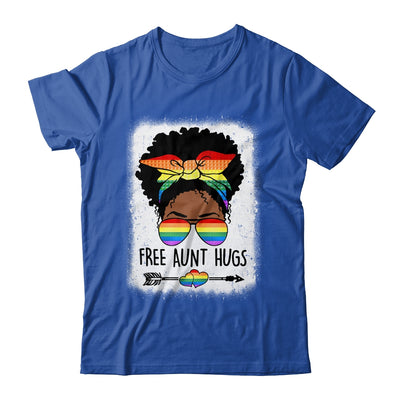 Free Aunt Hugs Messy Bun LGBTQ LGBT Pride Month Black Women Shirt & Tank Top | teecentury