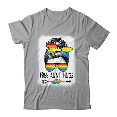 Free Aunt Hugs Messy Bun Rainbow LGBT Gay Pride Rainbow Shirt & Tank Top | teecentury