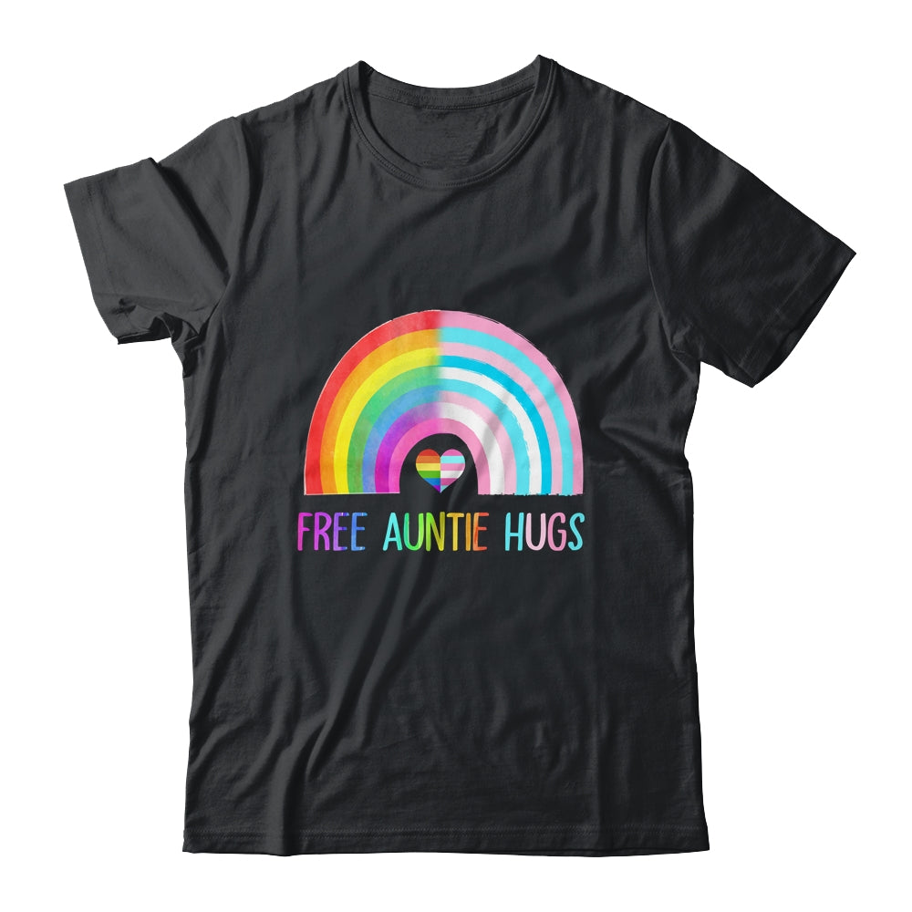 Free Auntie Hugs Gay Pride LGBTQ LGBT Rainbow Mothers Day Shirt & Tank Top | teecentury