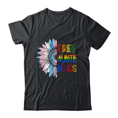 Free Auntie Hugs LGBT LGBTQ Gay Pride Rainbow Sunflower Shirt & Tank Top | teecentury