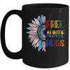 Free Auntie Hugs LGBT LGBTQ Gay Pride Rainbow Sunflower Mug | teecentury