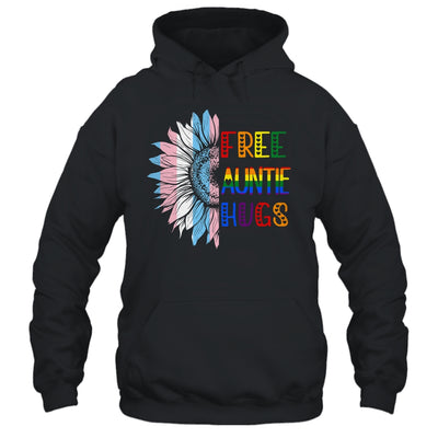 Free Auntie Hugs LGBT LGBTQ Gay Pride Rainbow Sunflower Shirt & Tank Top | teecentury