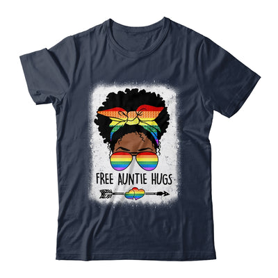 Free Auntie Hugs Messy Bun LGBTQ Pride Month Black Women Shirt & Tank Top | teecentury