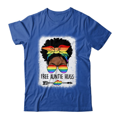 Free Auntie Hugs Messy Bun LGBTQ Pride Month Black Women Shirt & Tank Top | teecentury