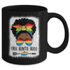 Free Auntie Hugs Messy Bun LGBTQ Pride Month Black Women Mug | teecentury