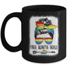 Free Auntie Hugs Messy Bun Rainbow LGBT Gay Pride Rainbow Mug | teecentury