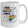 Free Auntie Hugs Rainbow Elephant LGBT Pride Month Mug | teecentury