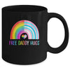 Free Daddy Hugs Gay Pride LGBTQ LGBT Rainbow Fathers Day Mug | teecentury