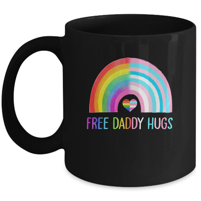 Free Daddy Hugs Gay Pride LGBTQ LGBT Rainbow Fathers Day Mug | teecentury