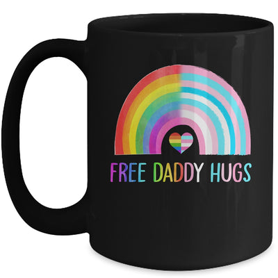 Free Daddy Hugs Gay Pride LGBTQ LGBT Rainbow Fathers Day Mug | teecentury