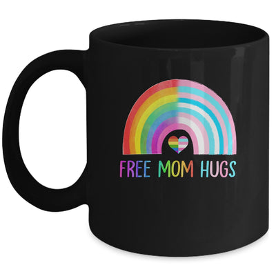 Free Mom Hugs Gay Pride LGBTQ LGBT Rainbow Mothers Day Mug | teecentury