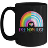 Free Mom Hugs Gay Pride LGBTQ LGBT Rainbow Mothers Day Mug | teecentury