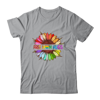 Free Mom Hugs Gay Pride LGBT Sunflower Rainbow Flower T-Shirt & Tank Top | Teecentury.com
