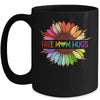 Free Mom Hugs Gay Pride LGBT Sunflower Rainbow Flower Mug Coffee Mug | Teecentury.com