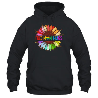 Free Mom Hugs Gay Pride LGBT Sunflower Rainbow Flower T-Shirt & Tank Top | Teecentury.com