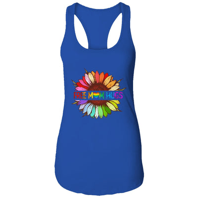 Free Mom Hugs Gay Pride LGBT Sunflower Rainbow Flower T-Shirt & Tank Top | Teecentury.com