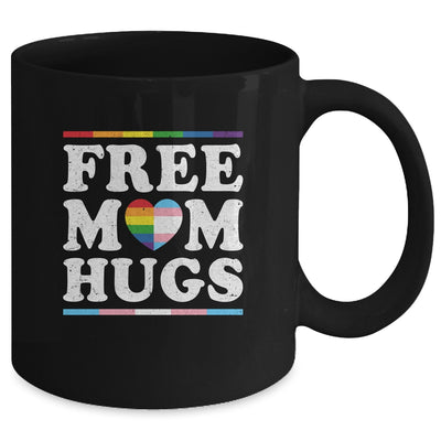 Free Mom Hugs Heart LGBTQ LGBT Pride Month Rainbow Mug | teecentury