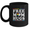 Free Mom Hugs Heart LGBTQ LGBT Pride Month Rainbow Mug | teecentury