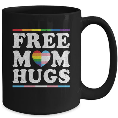 Free Mom Hugs Heart LGBTQ LGBT Pride Month Rainbow Mug | teecentury