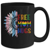 Free Mom Hugs LGBT LGBTQ Gay Pride Rainbow Sunflower Mug | teecentury