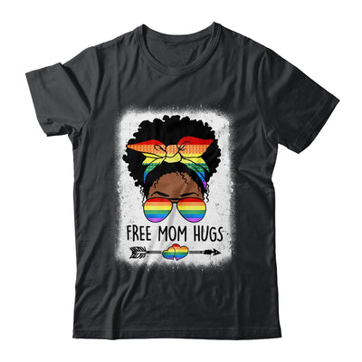 Free Mom Hugs Messy Bun LGBTQ LGBT Pride Month Black Women Shirt & Tank Top | teecentury