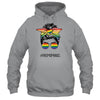 Free Mom Hugs Messy Bun LGBT Pride Rainbow T-Shirt & Tank Top | Teecentury.com