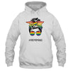 Free Mom Hugs Messy Bun LGBT Pride Rainbow T-Shirt & Tank Top | Teecentury.com