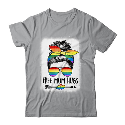 Free Mom Hugs Messy Bun Rainbow LGBT Gay Pride LGBTQ Rainbow Shirt & Tank Top | teecentury