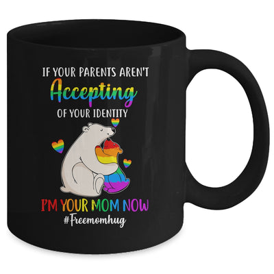 Free Mom Hugs Proud Bear Rainbow LGBT Gay Pride LGBTQ Mug | teecentury
