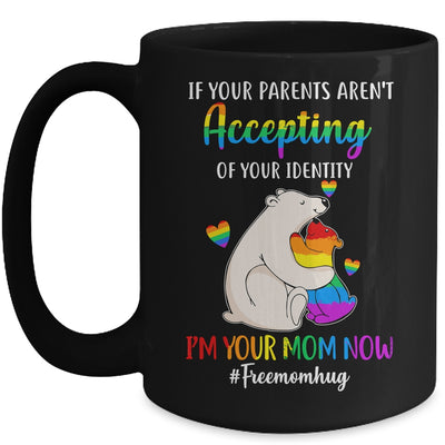 Free Mom Hugs Proud Bear Rainbow LGBT Gay Pride LGBTQ Mug | teecentury