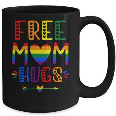 Free Mom Hugs Rainbow Heart LGBT Pride Month Mug Coffee Mug | Teecentury.com