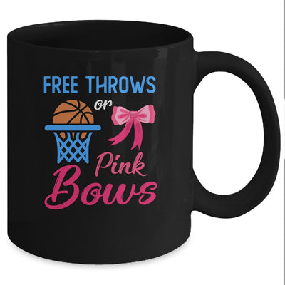 Free Throws Or Pink Bows Pregnant Gender Reveal Party Mug Coffee Mug | Teecentury.com