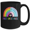 Free Uncle Hugs Gay Pride LGBTQ LGBT Rainbow Fathers Day Mug | teecentury