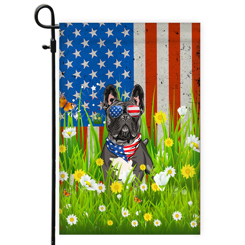 French Bull American USA Flag 4th of July Dog Lover On Independence Day | teecentury