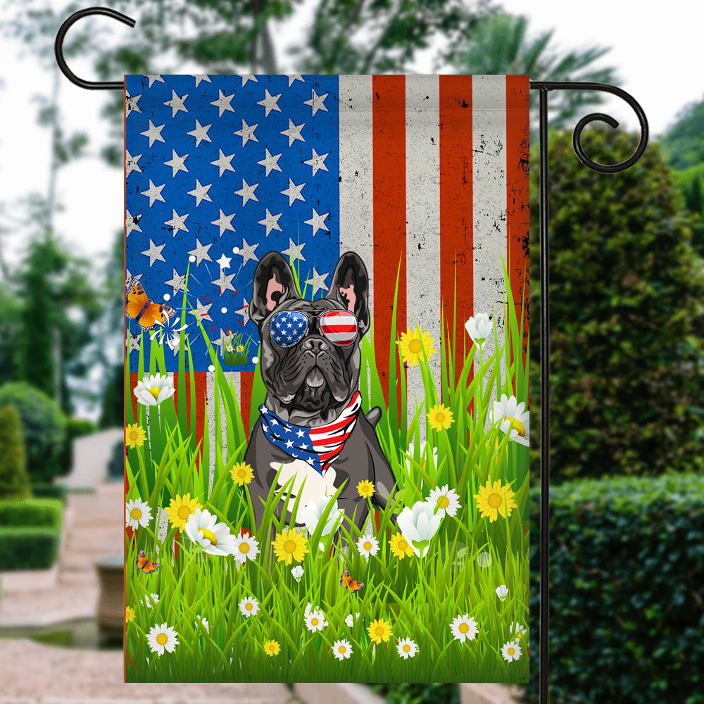 French Bull American USA Flag 4th of July Dog Lover On Independence Day | teecentury