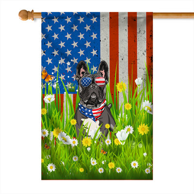 French Bull American USA Flag 4th of July Dog Lover On Independence Day | teecentury