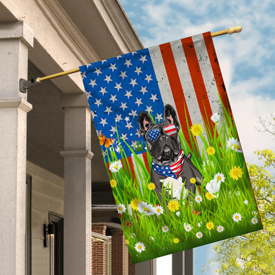 French Bull American USA Flag 4th of July Dog Lover On Independence Day | teecentury