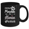 From Fur Mama To Human Mama Pregnancy Announcement Mug Coffee Mug | Teecentury.com