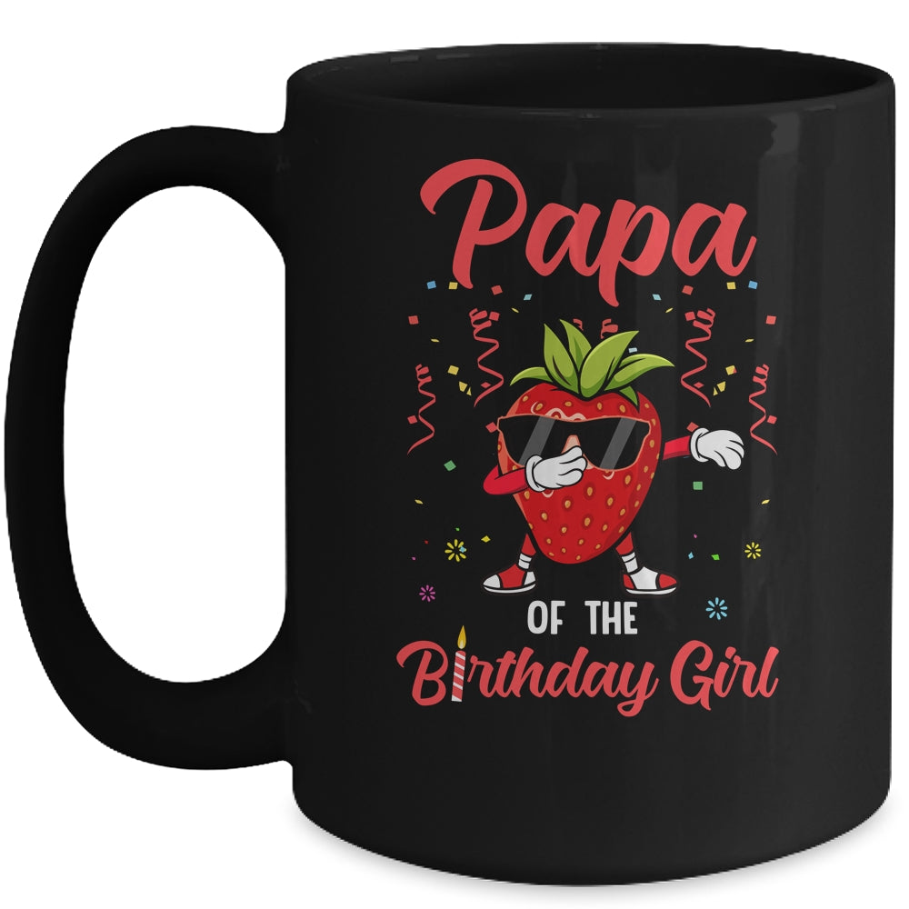 Fruit Lovers Papa of the Birthday Girl Strawberry Mug Coffee Mug | Teecentury.com