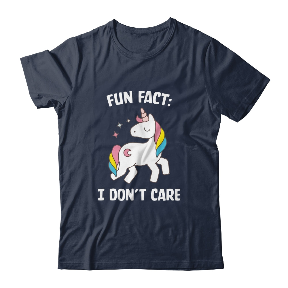 Fun Fact I Dont Care Funny Unicorn Saying T-Shirt & Tank Top | Teecentury.com