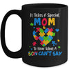 Fun Heart Puzzle Mom Autism Awareness Family Support Mug | teecentury