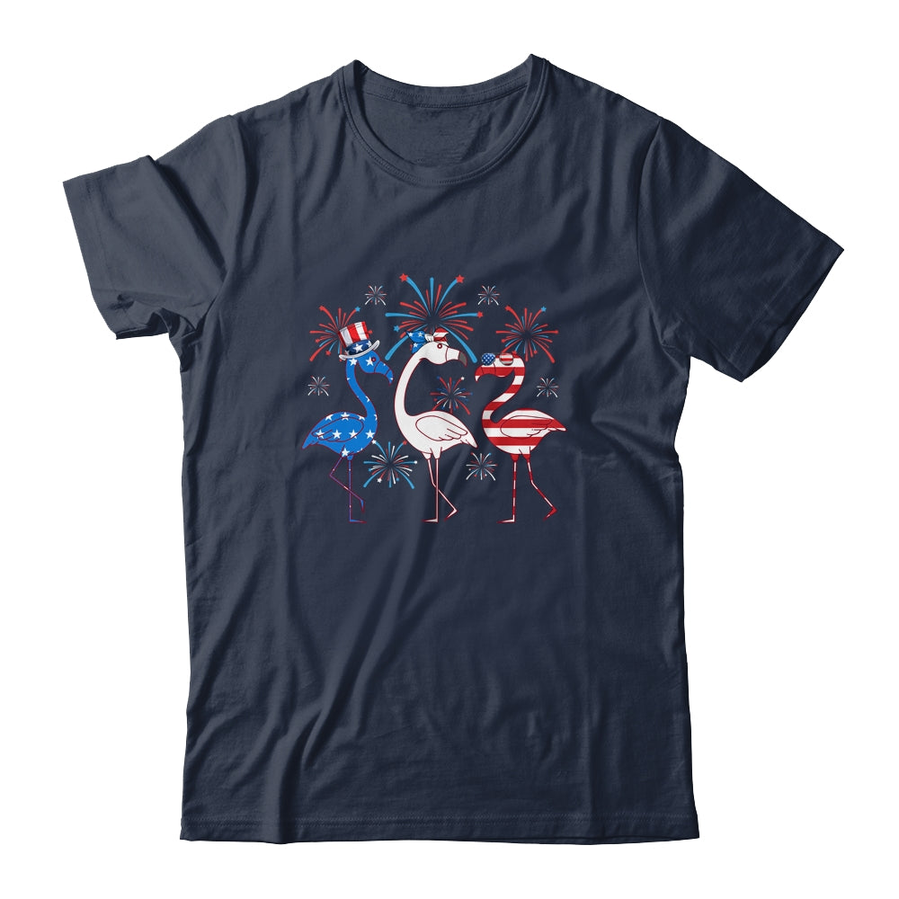 Funny 4th Of July Flamingo American Flag USA Independence T-Shirt & Tank Top | Teecentury.com