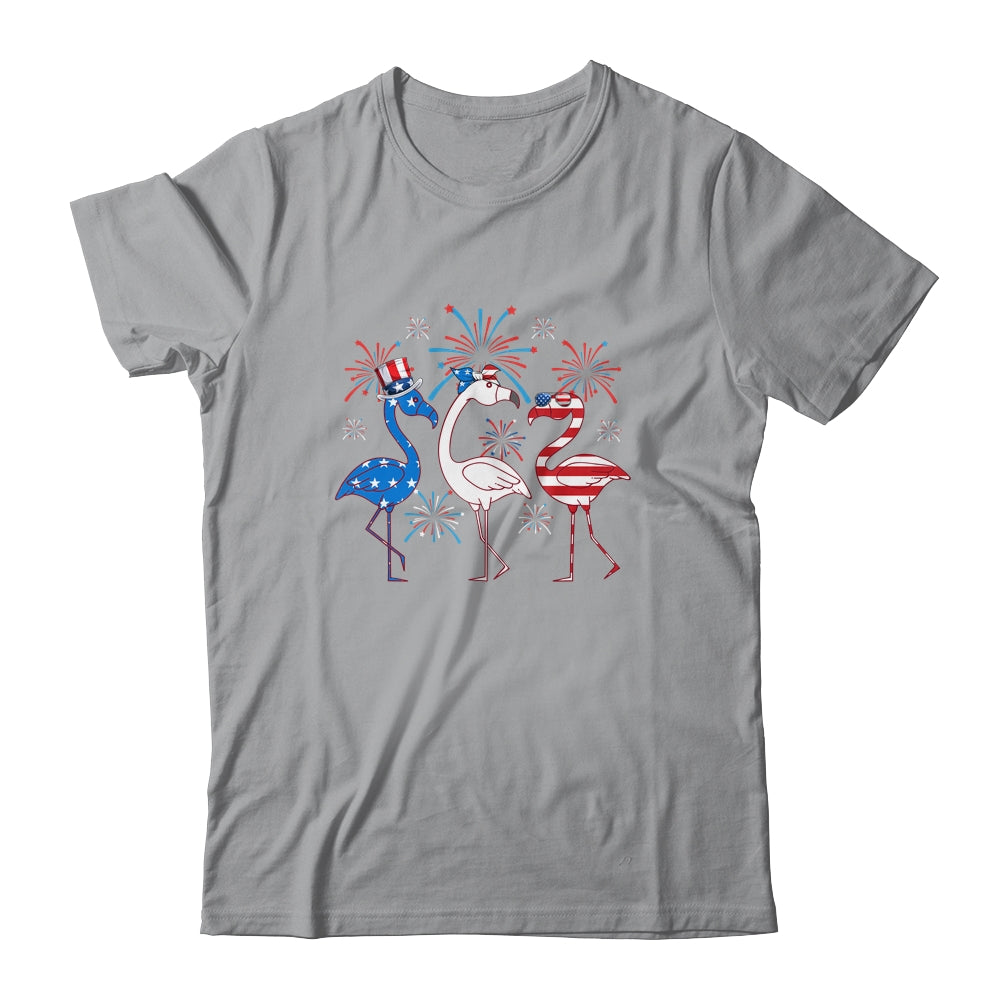 Funny 4th Of July Flamingo American Flag USA Independence T-Shirt & Tank Top | Teecentury.com