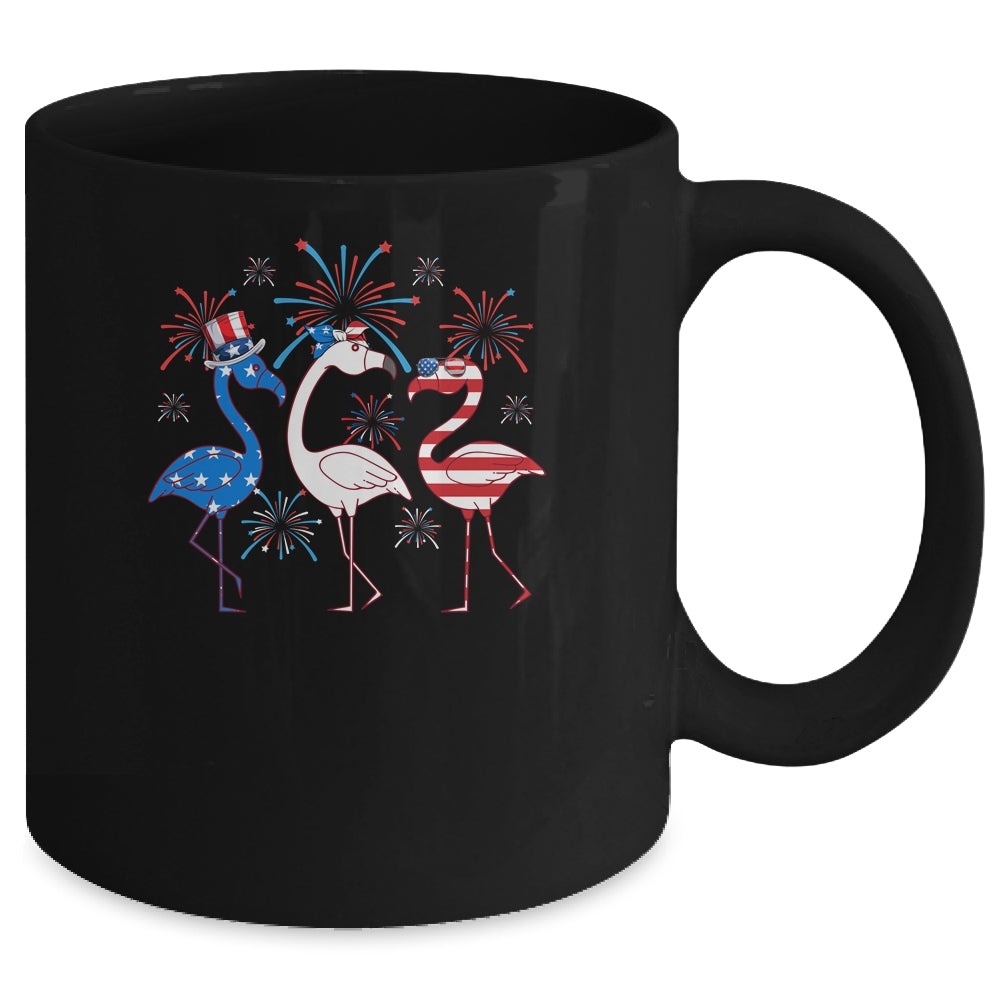 Funny 4th Of July Flamingo American Flag USA Independence Mug Coffee Mug | Teecentury.com