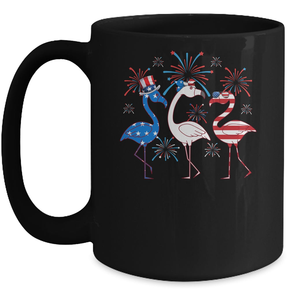 Funny 4th Of July Flamingo American Flag USA Independence Mug Coffee Mug | Teecentury.com