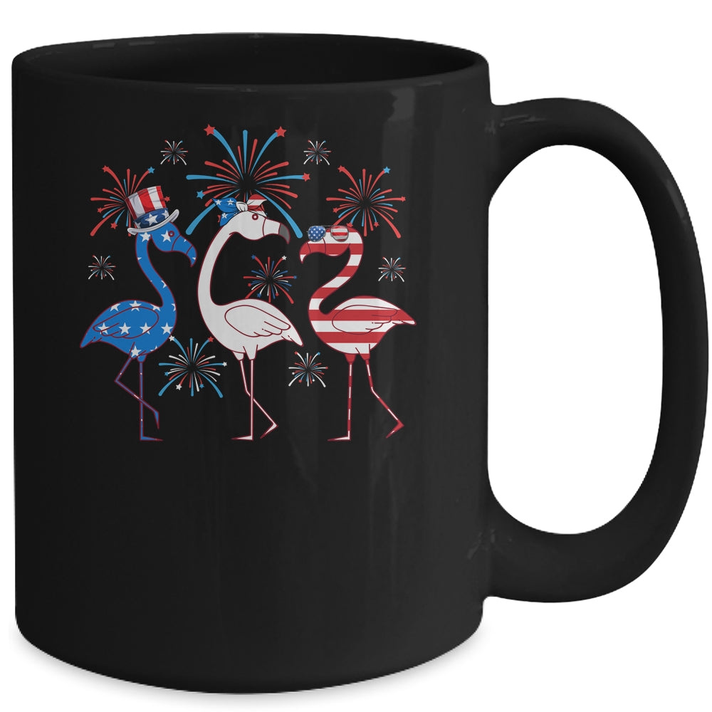 Funny 4th Of July Flamingo American Flag USA Independence Mug Coffee Mug | Teecentury.com