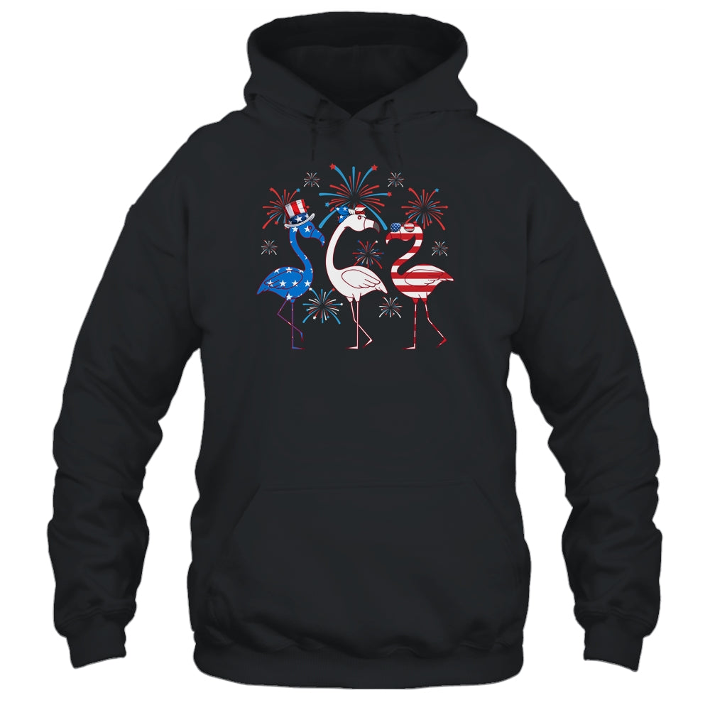 Funny 4th Of July Flamingo American Flag USA Independence T-Shirt & Tank Top | Teecentury.com